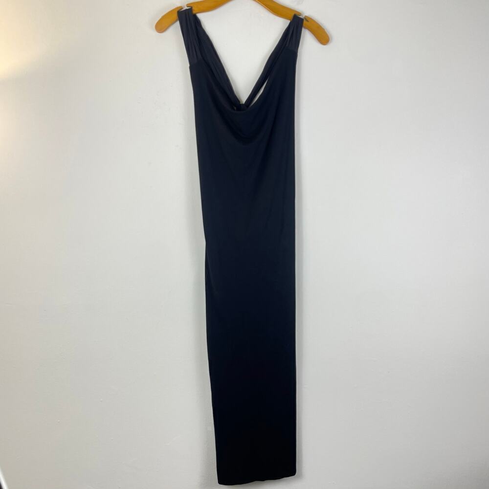 Pinko Women’s Black Midi Dress Bodycon Scoop Back Studded Size 8